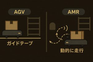 AGVとAMRの走行方法の違い